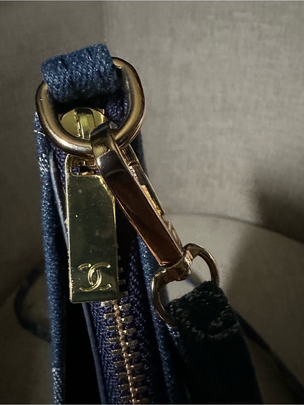 Denim Crossbody Bag in Dark Blue - Picture 8 of 8